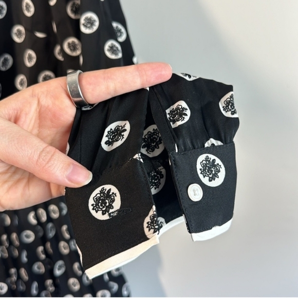 Modcloth Black and White Long Sleeve Dress - Picture 10 of 16